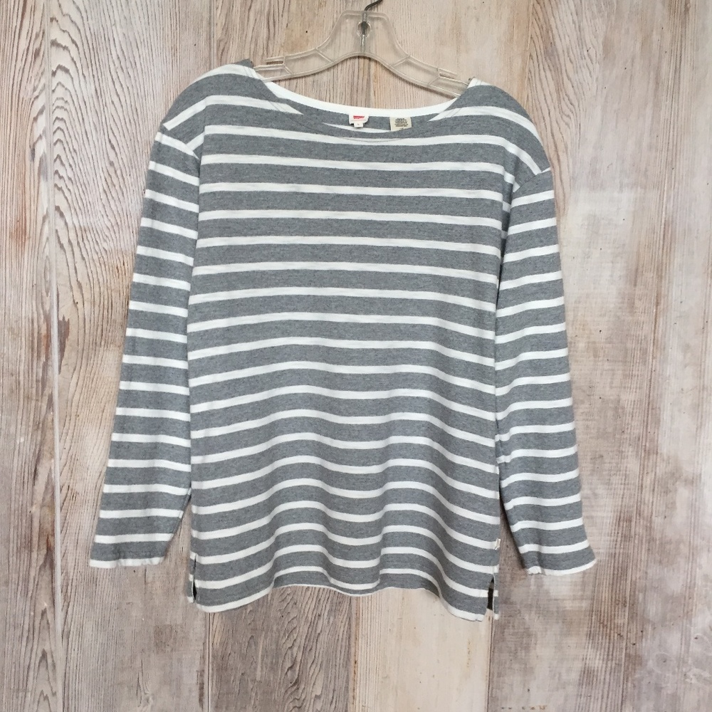 Levi's Boat Neck Long Sleeve Top L